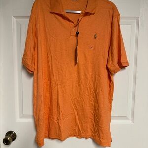 New Ralph Lauren Men's Orange Polo Shirt